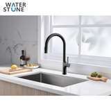 WATERSTONE- KITCHEN MIXER WITH PULL OUT SPRAY BODY ZINC+SUSFUNCTION: MATTE BLACK