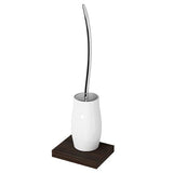GESSA- HAIKU-TOILET BRUSH HOLDER CHROME WITH WOOD VENEER