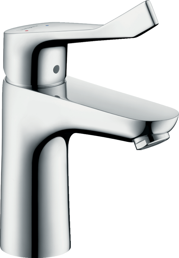 HANSGROHE- FOCUS SINGLE LEVER BASIN MIXER 100 WITH EXTRA LONG HANDLE 12,1 CM AND POP-UP WASTE SET
