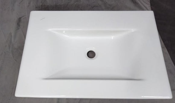 LAUFEN - LIVING - WASH BASIN COUNTER TOP  WITHOUT OVERFLOW AND TAP HOLE SIZE: 68 X 45CM.  WHITE