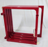TUBES - MONTECARLO SQUARE ELECTRIC TOWEL WARMER- GLOSSY RUBY RED POLISHED - ITALY MADE