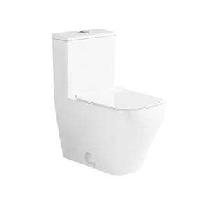 WATERSTONE-ONE-PIECE TOILET TOP DUAL FLUSH WITH ULTRA THIN TOILET SEAT COVER,710X400X800MM WHITE