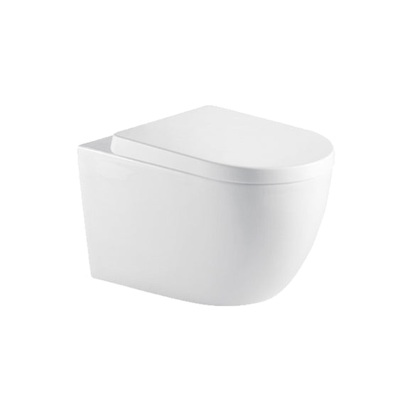 WATERSTONE- WALL HUNG WC WASHDOWN  SIZE: 555X360X355MM WITH SEAT AND COVER PP