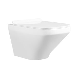 WATERSTONE- WALL HUNG WC WASHDOWN WITH SEAT AND COVER PP SIZE: 540X370X360MM