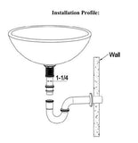 WATERSTONE-BRASS P-TRAP BASIN DRAIN G1-1/4*260 CHROME