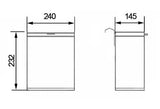 WATERSTONE- WASTE BIN WALL MOUNTED 5LTR #410 STAINLESS STEEL