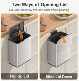 WATERSTONE- WASTE BIN WALL MOUNTED 5LTR #410 STAINLESS STEEL
