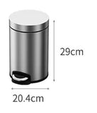 WATERSTONE- PEDAL WASTE BIN 5LTR  S.STEEL