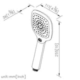 JUSTIME-HAND SHOWER WITH MULTI-MODE POLISHED CHROME