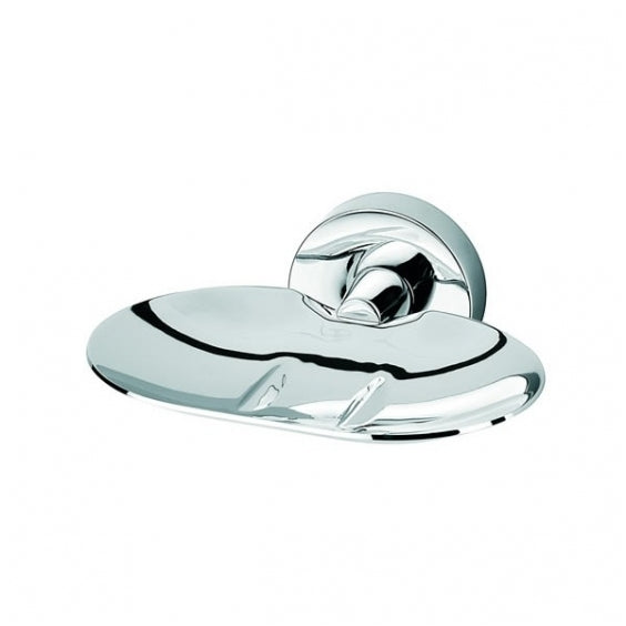 GEESA-  LUNA- SOAP HOLDER CHROME FINISH WITH BRASS TRAY WIDTH110 MM
