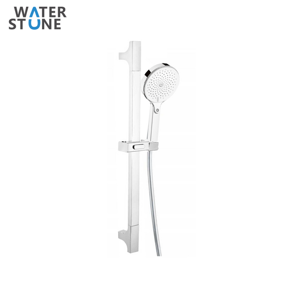WATERSTONE-SHOWER SET WITH RAIL HAND SHOWER:120MM STAINLESS STEEL RAIL: 710MM HOSE: 160CM CHROME