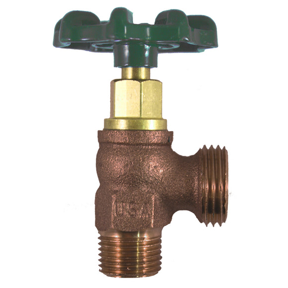 1/2” MALE IRON PIPE THREAD INLET X 3/4” MALE HOSE THREAD OUTLET