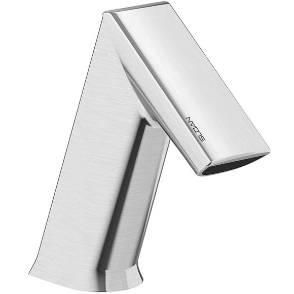 SLOAN BASYS  4 TRIM PLATE, BATTERY POWER SUPPLY, BELOW DECK THERMOSTATIC MIXING VALVE, POLISHED CHROME FINISH, 0.5 GPM, MULTI-LAMINAR SPRAY, INFRARED SENSOR, BATTERY-POWERED DECK-MOUNTED MID BODY