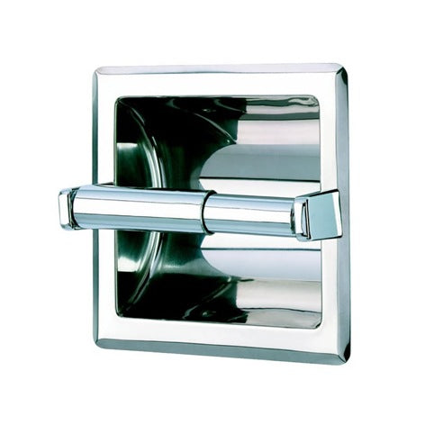 GEESA- HOTEL-TOILET ROLL HOLDER RECESSED  CHROME FINISH DIMENSIONS HXWXD140X266X58 MM