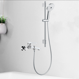 WATERSTONE-THSERIES BATH SHOWER MIXER BRASS BODY WITH ZIN HANDLE CHROME FINISH