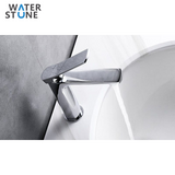 WATERSTONE-WATERSTONE- BASIN MIXER BRASS BODY WITH ZIN HANDLE TOTAL HEIGHT 160MM CHROME FINISH
