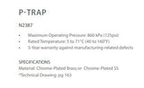 NIAGARA- P-TRAP 1-1/4  BRASS CHROME PLATED
