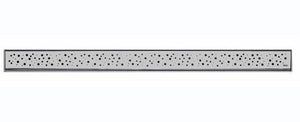 DRAINLINE DESIGN GRATE DROPS POLISHED OR BRUSHED STAINLESS STEEL FOR SHOWER CHANNEL, STRAIGHT