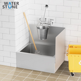WATERSTONE-SERVICE SINK MIXER WALL MOUNTED BRASS MATERIAL ROUGH CHROME FINISH 1/2 NPS MALE INLET