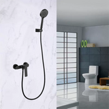 WATERSTONE- THSERIES-  SHOWER MIXER BRASS BODY WITH ZIN HANDLE CENTER DISTANCE OF WATER INLET:150M MATTE BLACK FINISH