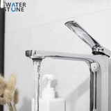WATERSTONE-THSERIES HIGH RISE BASIN MIXER 160MM BRASS BODDY WITH ZIN HANDLE CHROME FINISH