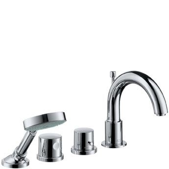AXOR UNO2 - RIM MOUNTED THERMOSTATIC4 HOLE BATH MIXER WITH HAND
