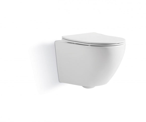TREDEX- WALL HUNG WC WITH SEAT AND COVER WHITE