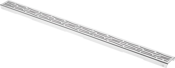 DRAINLINE DESIGN GRATE ORGANIC POLISHED OR BRUSHED STAINLESS STEEL FOR SHOWER CHANNEL, STRAIGHT