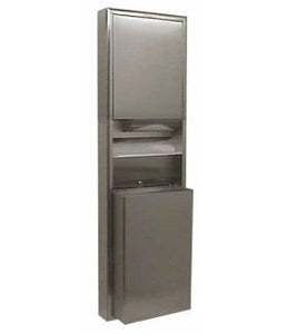 SURFACE-MOUNTED CONVERTIBLE PAPER TOWEL DISPENSER/WASTE RECEPTACLE