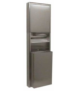 SURFACE-MOUNTED CONVERTIBLE PAPER TOWEL DISPENSER/WASTE RECEPTACLE