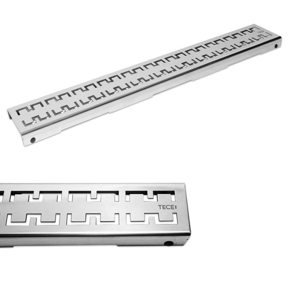 DRAINLINE DESIGN GRATE ROYAL POLISHED OR BRUSHED STAINLESS STEEL FOR SHOWER CHANNEL, STRAIGHT L80CM