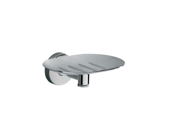 WALL MOUNTED SOAP DISH MADE OF CHROME PLATED-BRASS ON A NICKEL BACKING