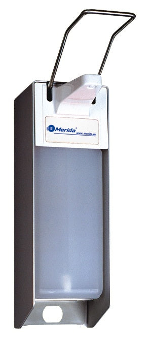 MERIDA- ELBOW-OPERATED DISINFECTANT DISPENSER 500ML MADE OF STAINLESS STEEL (BRUSHED VERSION) 