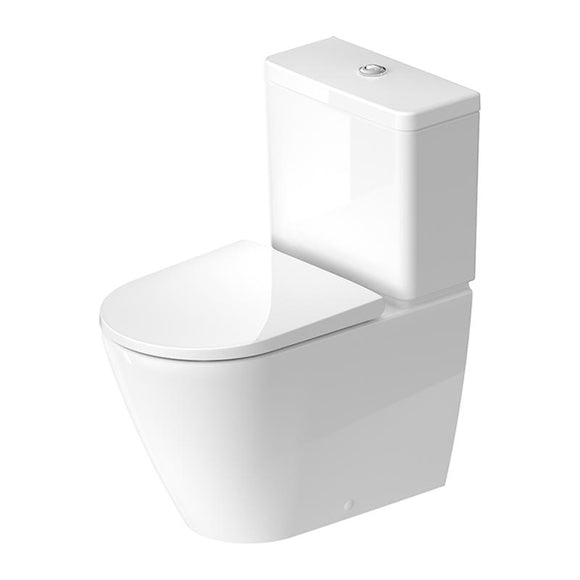DURAVIT D-NEO TOILET CLOSE-COUPLED RIMLESS (WITHOUT CISTERN AND SEAT COVER), WASHDOWN MODEL, FIXINGS INCLUDED