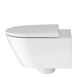DURAVIT D-NEO SEAT AND COVER REMOVABLE WHITE STAINLESS STEEL HINGES WITH SOFT CLOSURE