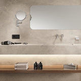 GEESA-MODERN ART- SOAP HOLDER CHROME WITH FROSTED WHITE GLASS
