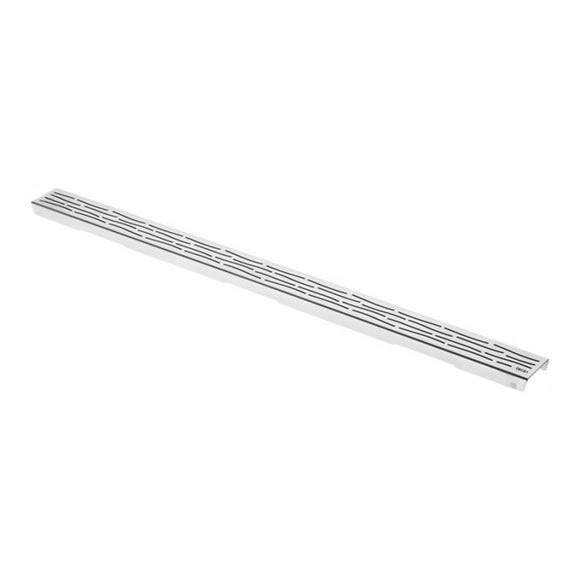 DRAINLINE DESIGN GRATE ORGANIC POLISHED OR BRUSHED STAINLESS STEEL FOR SHOWER CHANNEL, STRAIGHTL 80CM