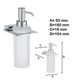 SMEDBO - POLISHED STAINLESS STEEL SPA HOLDER WITH GLASS SOAP DISPENSER