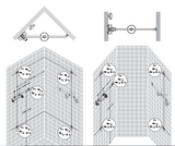 SHOWER ARC - WALL TO WALL MOUNTING SET