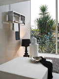 TUBES - MONTECARLO SQUARE ELECTRIC TOWEL WARMER- GLOSSY PURE WHITE POLISHED - ITALY MADE
