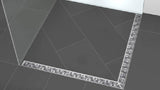 DRAINLINE DESIGN GRATE ORGANIC POLISHED OR BRUSHED STAINLESS STEEL FOR SHOWER CHANNEL, STRAIGHT L 90CM